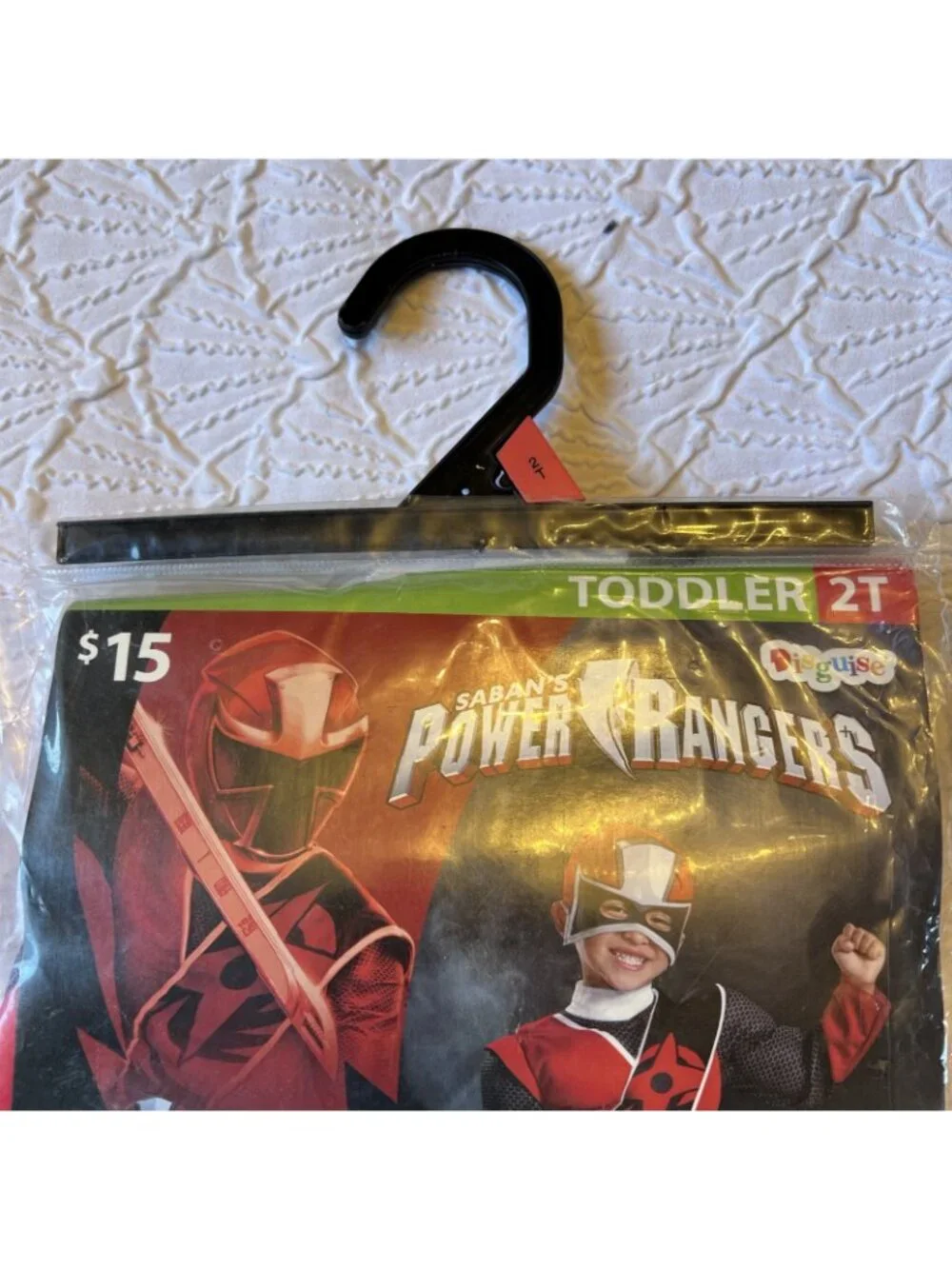 Boys Red Power Ranger Mighty Morphin Muscle Costume & Mask Toddler 2T NEW